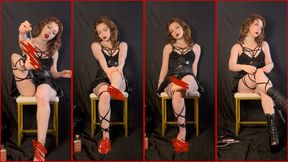 POV: Goddess Faye Vor Puts on Lipstick and Writes on Her Oiled Pretty Feet, Her Mouth and Feet are Microphoned, ASMR