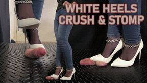 White High Heels Cock Crush and Stomp (Edited Version) - Tamystarly - Balls Trample, CBT, Bootjob, Trampling, Shoejob, Stomping