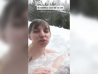 vlog avec Norage neige et piscine chaude