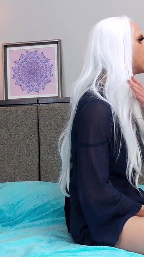 Trans Angel Jerking to Completion