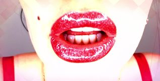 Im Coating My Pretty Lush Mouth in Sexy Red Lipstick. Im Going to Tease and Taunt You with My Perfect Mouth