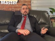 Daddy huffs and jerks uncut cock in a suit PREVIEW