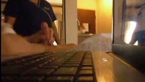 Stroking His Cock For The Hotel Maid