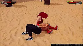 Ruby Faces Off Against Diabla in a Sensual Nude Combat Encounter