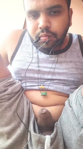 First feel than react with masterbate untill water not came out and then horny with pee