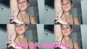 Washing and waxing my armpits