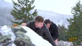 SEAN CODY - Two Adventurous Hunks Turn A Frosty Day Into A Smoking Hot Outdoor Fuck In The Snow