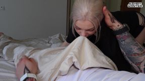 My Stepsister Returned and Saw My Big Cock - Sucked Me Then Fucked, I Cummed in Her Mouth POV