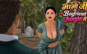 Horny Desi Indian Bhabhi: Hardcore Outdoor Secret Sex with Boyfriend in the Forest English Subtitles