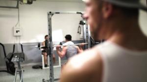 Modern-Day Sins: Sneaky Blowjob Between Weight Sets