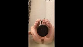 Slippery Bath Masturbation and Foot JOI