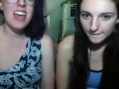 Two girls flashing on cam