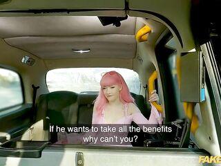 Fake Taxi - Pink haired wonder fucker gets her vagina CREAMPIED