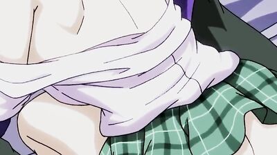 Purple-haired cutie gets her ass drilled hard in her tight short skirt