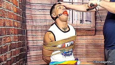Ney Campos Gag Test first time tied up and gagged | Behind the Scenes