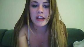 Beautiful and cute teenie on webcam masturbates for me