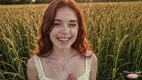 my sweet 18-year-old stepsister let me fuck her tight, juicy pussy right in the middle of a field! she moans like a real whore[ai]