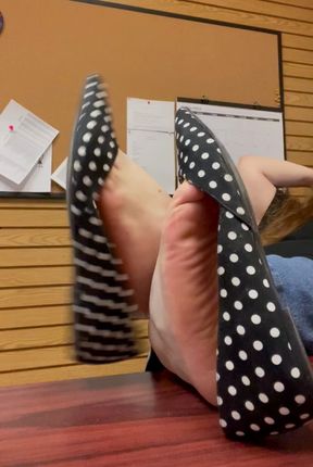 Polka flats and foot ASMR