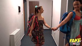 Lucky Guy gets to fuck two lesbian girlfriends hard