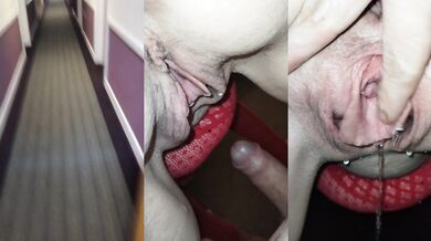 After letting him piss on me he rams it back inside making it gush out