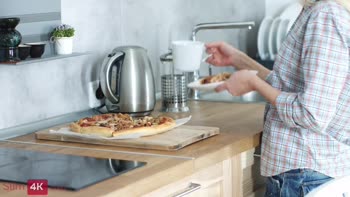 Blonde Beauty Cornelia Quinn's Steamy Pizza Date Fling