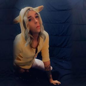 PikaGirl needs company on the bed