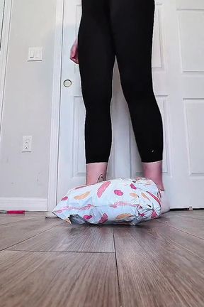 67 Giantess in Dirty Socks Slowly Destroys Huge Plushie to Pieces Size 16 Destruction