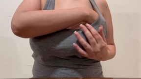 Oiling My Huge Boobs & Slapping �Em For You