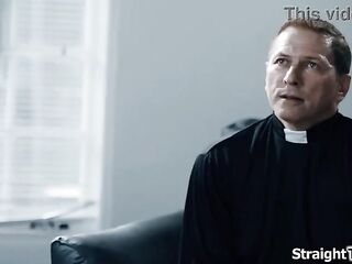 Teen Gia Derza anal drilled herself but her ass feels sore now.She asks her pastor for aid.This chab fingers her booty and helps her with the temptation