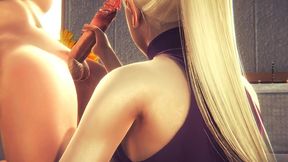 boruto hentai - tsunade futanari handjob by ino in temple - japanese asian manga anime game porn