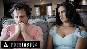 PURPLE TABOO Angsty Spouse Persuades Alluring Cashier Paula Pink To End Her Gig