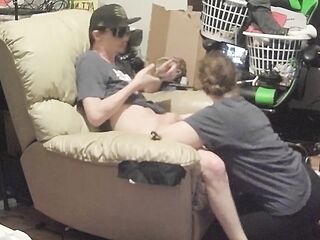 Heather Kane Milks Noob in Ski Goggles