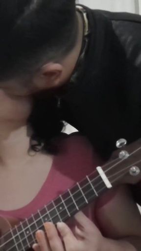 Naughty Ukulele Lesson Ends with Teacher-student Fuck on the Desk Ft Babyluna939