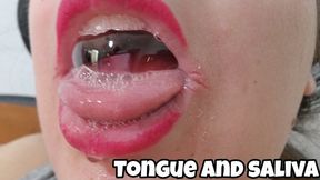 Extreme Close-Up Tongue & Mouth Play – Showing Every Detail of My Wet Tongue (lot of drooling and bubbles)