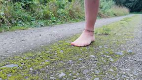 Nylon Feet Take a Walk in Nature
