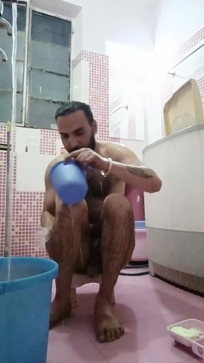 Desi boy enjoy shawer and penis massage therapy