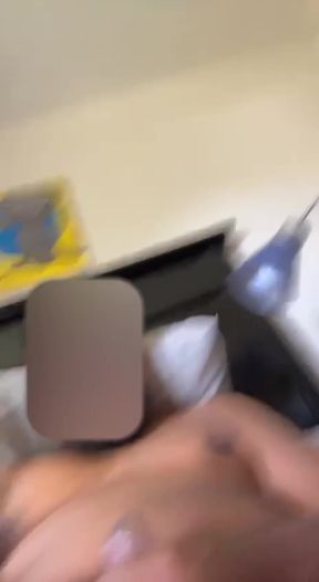 Man jacks off while watching porn