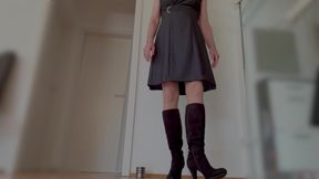 Practical wrap dress and without panties