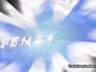 Brock gets sucked by his brand fresh female bot