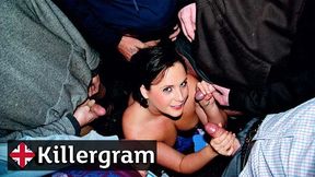 Busty Milf Sarah Jane Sucks Hard Cocks Outdoors And Gets Her Tits Soaked In Cum