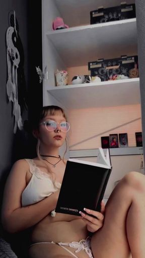Awkward Masturbation of a Student on the Balcony