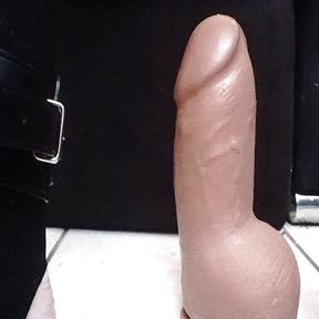 HUGE ANAL COCK dILDO RIDING