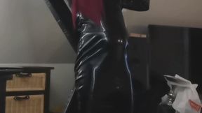 Sissy tied to cross