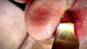 Golden Spoon in the Penis