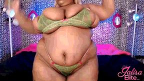 BBW Tiny Spring Lingerie Stripdown and Jerk Off Encouragement