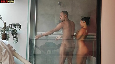 DEPOIS DO BANHO SAFADA PEITUDA LEVA PIROCADA DO NEGRÃO