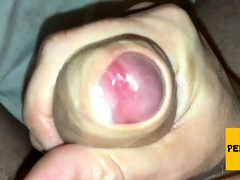 My big uncut cock shooting cum