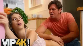 STUCK4K. Kitchen is a perfect place for horny man to fuck Chick