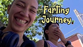 Farting walk through the neighborhood with Grecia and Alesia