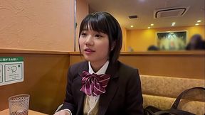 りく(18)帰宅部【出会って間もないおじさんに本中を許す隠れヤリマンJ○】【人生初ラブホ】【背徳的なピチピチボディ】【ピンチク貧乳属性】【セクシーウェイトレスコスで2回戦目】【中出し&amp_顔射フィニッシュ】 Part1